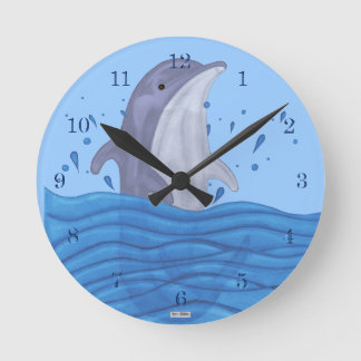 Reloj Redondo Mediano Chapoteo del delfín