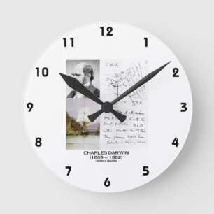 Reloj Redondo Mediano Charles Darwin (Darwin HMS Beagle Phylogenetics)
