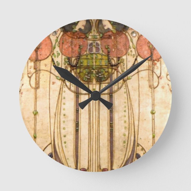 Reloj Redondo Mediano Charles Rennie Mackintosh The Wassail (Anverso)