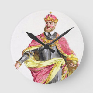 Reloj Redondo Mediano Charles V (1500-58) de 'DES Estampes de Receuil,