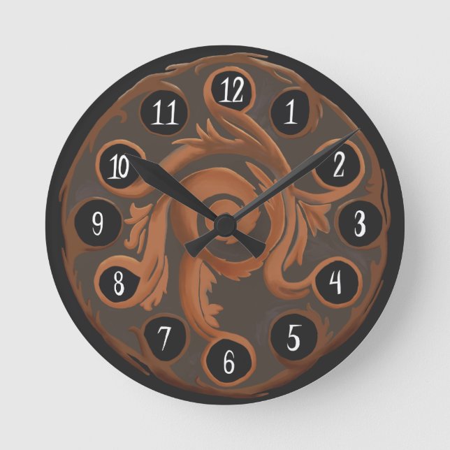 Reloj Redondo Mediano Charming Copper Clock (Anverso)