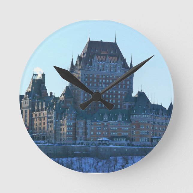 Reloj Redondo Mediano Chateau Frontenac, Quebec, Canadá (Anverso)