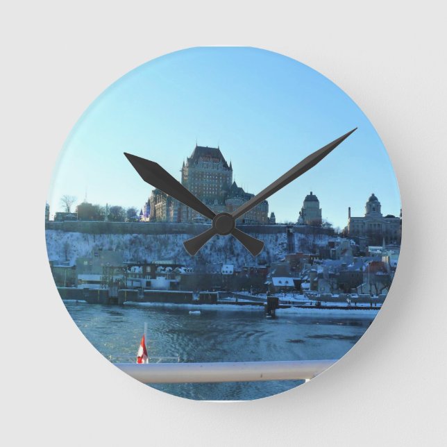 Reloj Redondo Mediano Chateau Frontenac, Quebec, Canadá (Anverso)