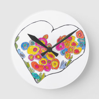 Reloj Redondo Mediano Cheerful Heart by Lydia's Art Sangria