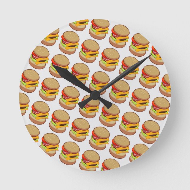 RELOJ REDONDO MEDIANO CHEESEBURGERS (Anverso)