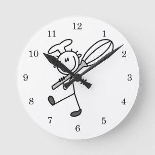 Reloj Redondo Mediano Chef de Palitos con Batidor