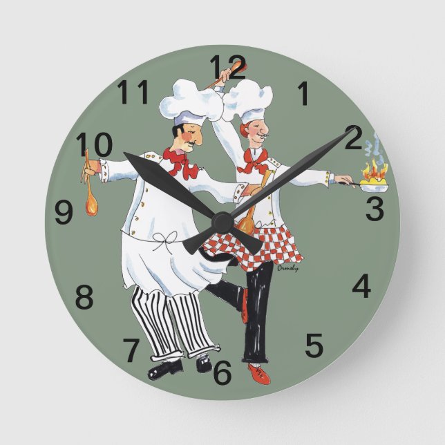 Reloj Redondo Mediano Chefs-reloj de pared (Anverso)