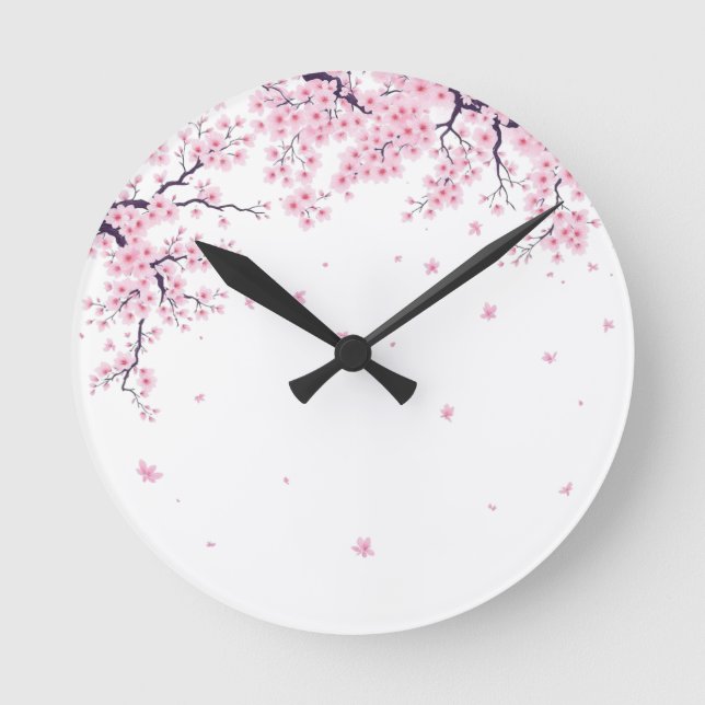 Reloj Redondo Mediano Cherry Blossom Sakura Japanese Art Tote  (Anverso)