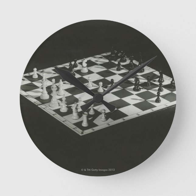 Reloj Redondo Mediano Chess Board (Anverso)