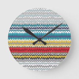 Reloj Redondo Mediano chevron cósmico