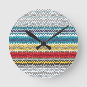 Reloj Redondo Mediano chevron cósmico
