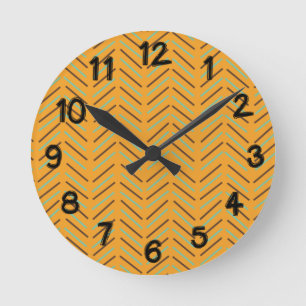 Reloj Redondo Mediano Chevron de los años 1970
