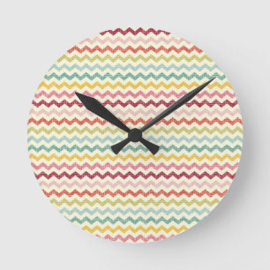 Reloj Redondo Mediano Chevron Pattern 4