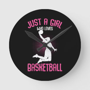 Reloj Redondo Mediano Chica Baloncesto Mujeres