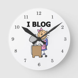 Reloj Redondo Mediano Chica Bloguera