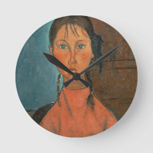 Reloj Redondo Mediano Chica con las coletas, c.1918 (aceite en lona)