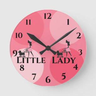 Reloj Redondo Mediano Chica de Colección de expresiones para niños