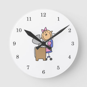 Reloj Redondo Mediano Chica en el equipo