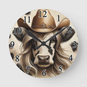 Reloj Redondo Mediano Chica graciosa rubia del campo