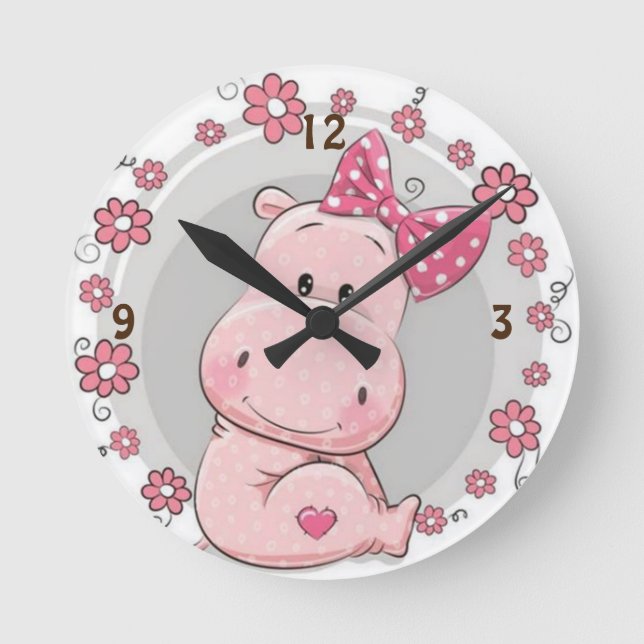 Reloj Redondo Mediano Chica hipo (Anverso)