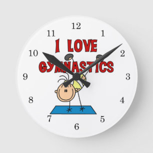 Reloj Redondo Mediano Chica Me Encanta la Gimnasia