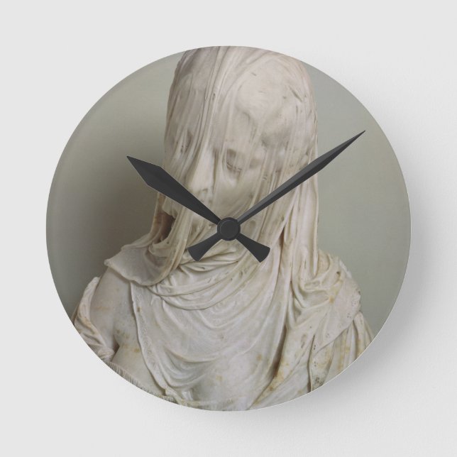 Reloj Redondo Mediano Chica velado (mármol) (Anverso)