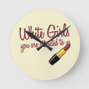 Reloj Redondo Mediano Chicas blancos