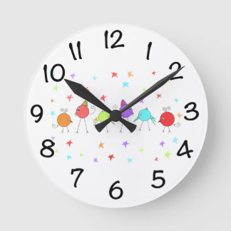 Reloj Redondo Mediano Chicas de disco