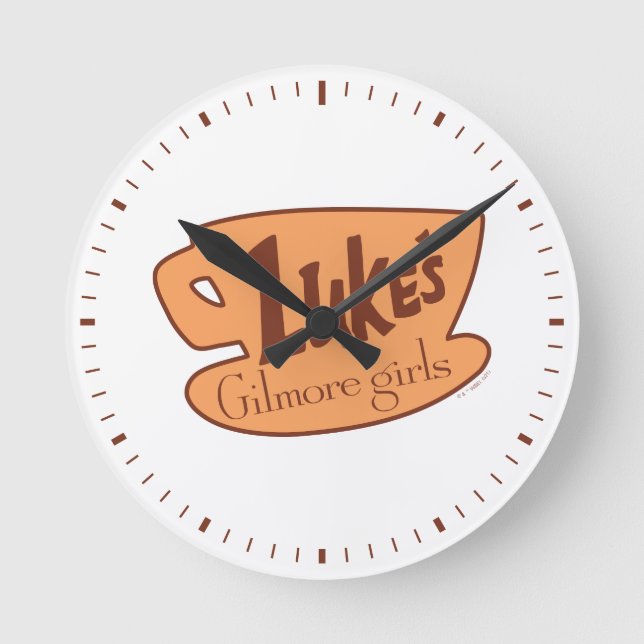 Reloj Redondo Mediano Chicas Gilmore| Logo de Luke's Diner (Anverso)