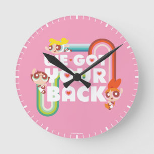 Reloj Redondo Mediano Chicas poderosos: tenemos la espalda