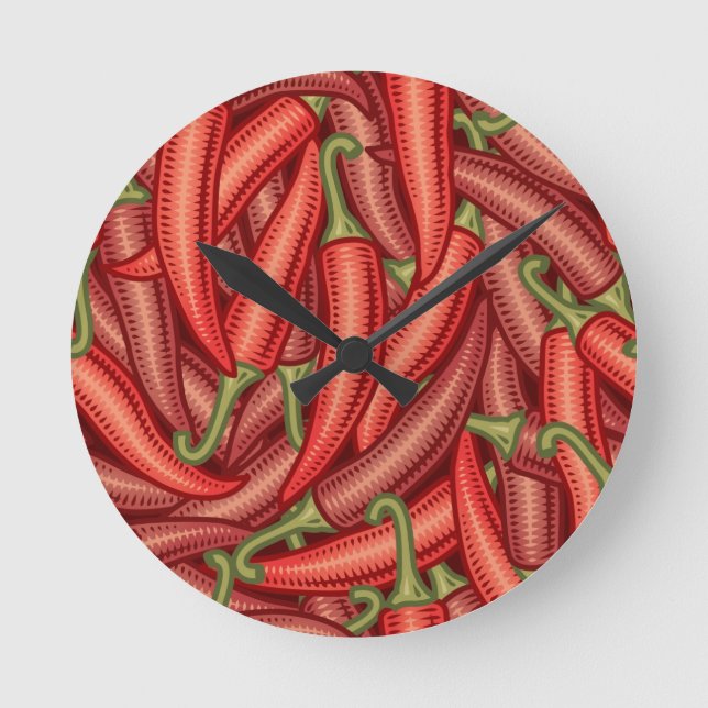 Reloj Redondo Mediano Chili Peppers (Anverso)