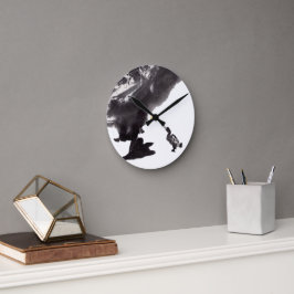 Reloj Redondo Mediano Chinesische Tuschekunst mit Entenmotiv