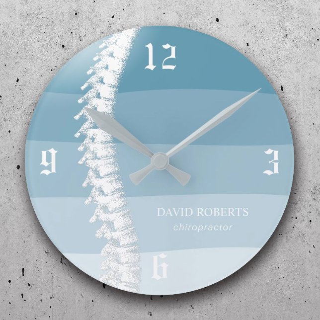 Reloj Redondo Mediano Chiropráctico Quiropráctico Terapia espinal Azul (Subido por el creador)