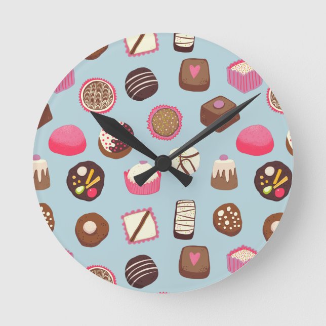 Reloj Redondo Mediano Chocolate Candy Confectionery (Anverso)