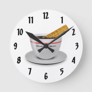 Reloj Redondo Mediano Chocolate con Churro