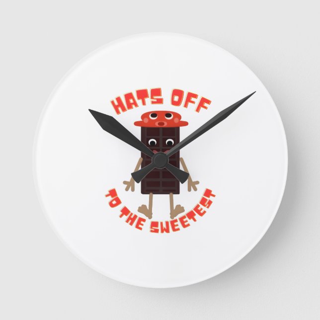 Reloj Redondo Mediano Chocolate day design  (Anverso)