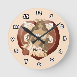 Reloj Redondo Mediano Chocolate Fairy