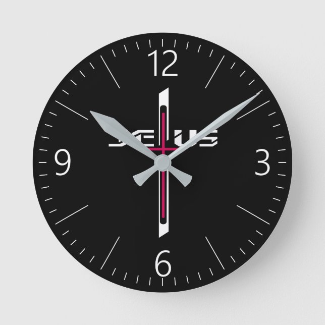 Reloj Redondo Mediano Christian cross (Anverso)