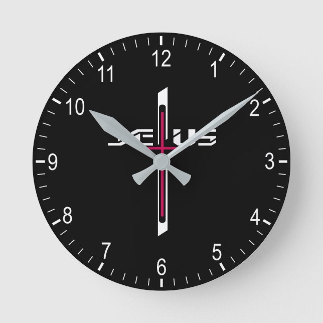 Reloj Redondo Mediano Christian cross (Anverso)