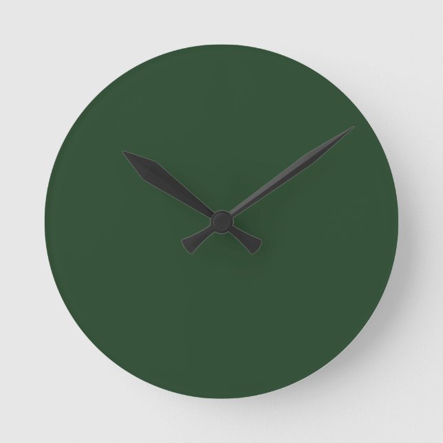 Reloj Redondo Mediano Christmas Green, Holiday Green, Solid Green,  (Anverso)
