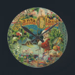 Reloj Redondo Mediano Christmas Santa Claus Antique Vintage Victorian<br><div class="desc">This Christmas Santa collage is a collection of images from the 1800s.</div>