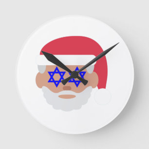 Reloj Redondo Mediano christmukkah santa claus emoji