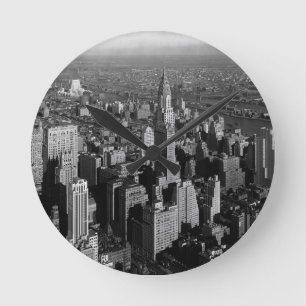Reloj Redondo Mediano Chrysler Building New York Manhattan