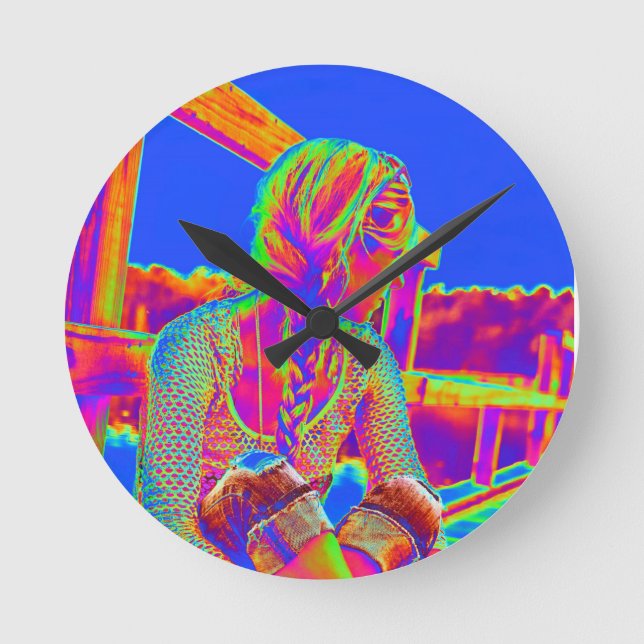 Reloj Redondo Mediano Cielo azul (Anverso)