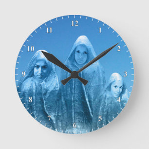 Reloj Redondo Mediano Cielo azul helado