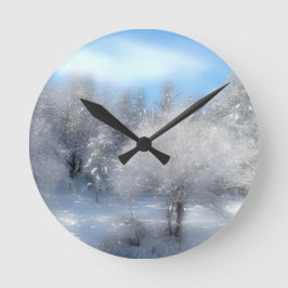 Reloj Redondo Mediano Cielo azul invernal