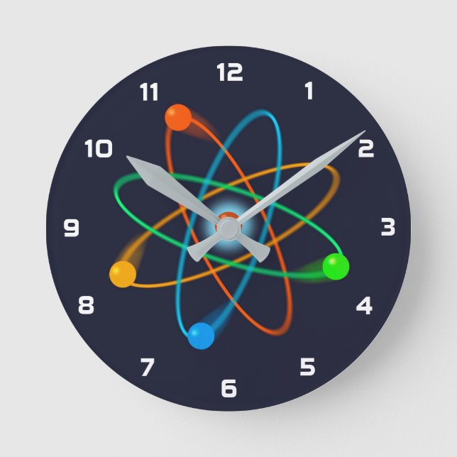Reloj Redondo Mediano Ciencia de la estructura atómica (Anverso)