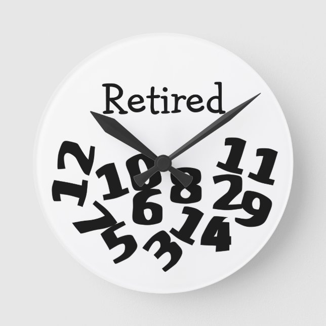 Reloj Redondo Mediano Cifras graciosas caídas (Anverso)