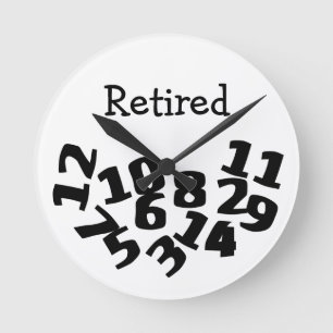 Reloj Redondo Mediano Cifras graciosas caídas