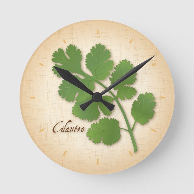 Reloj Redondo Mediano Cilantro Herb (Anverso)